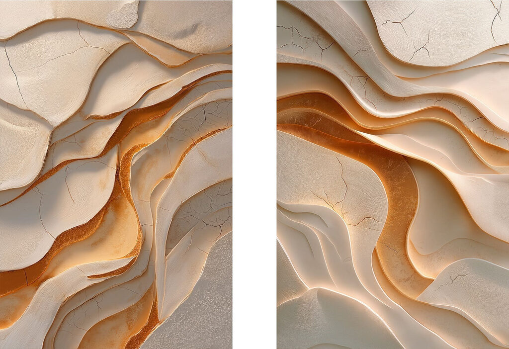 Waves of warmth in soft hues