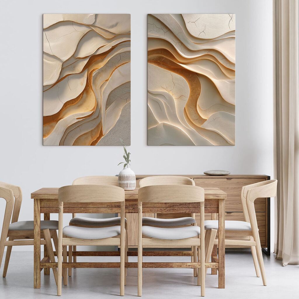 Waves of warmth in soft hues