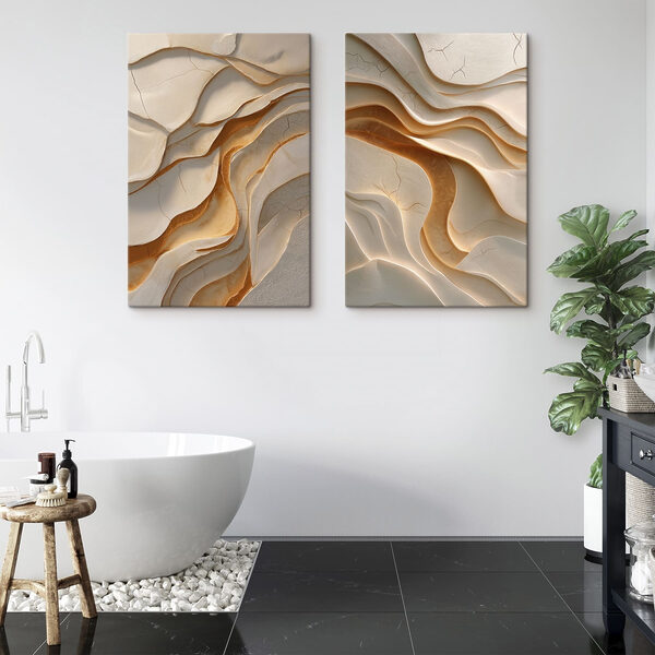 Waves of warmth in soft hues