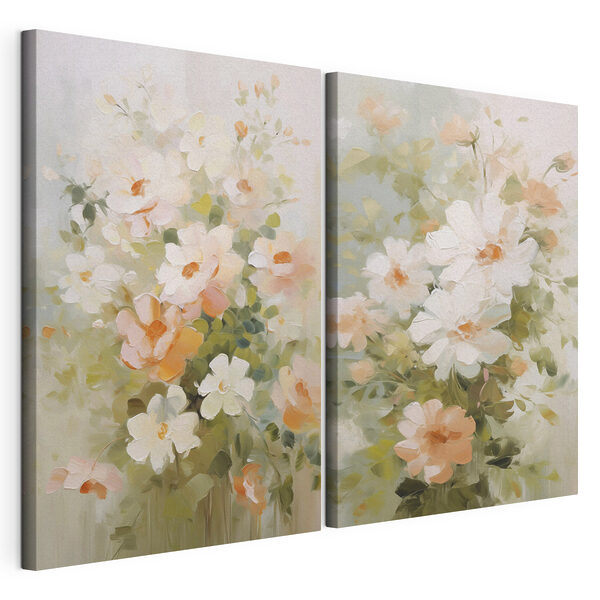 Impression sur toile modulaire Peinture de fleurs sur toile