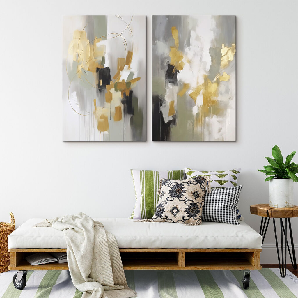 Abstract expressions in soft hues