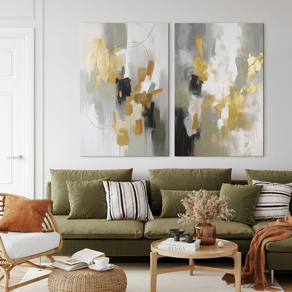 Abstract expressions in soft hues