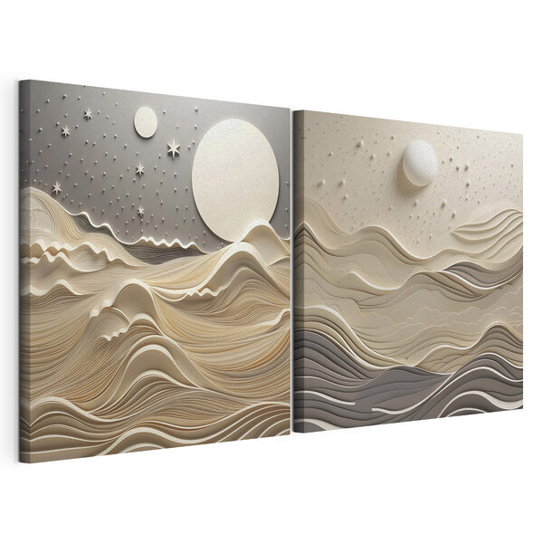 Impression sur toile modulaire Deux images d'un paysage