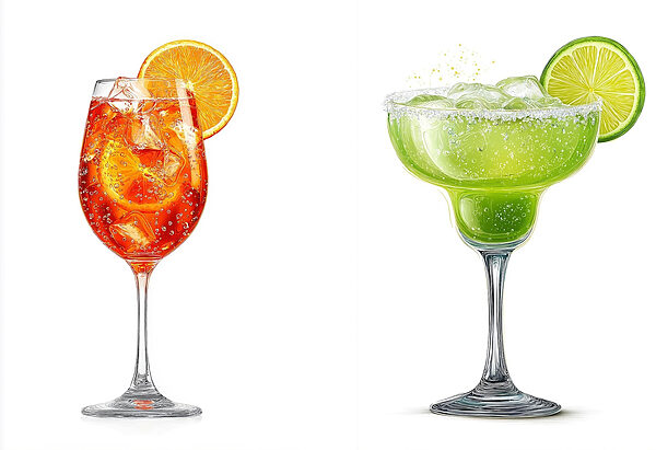 Refreshing drinks for a sunny day