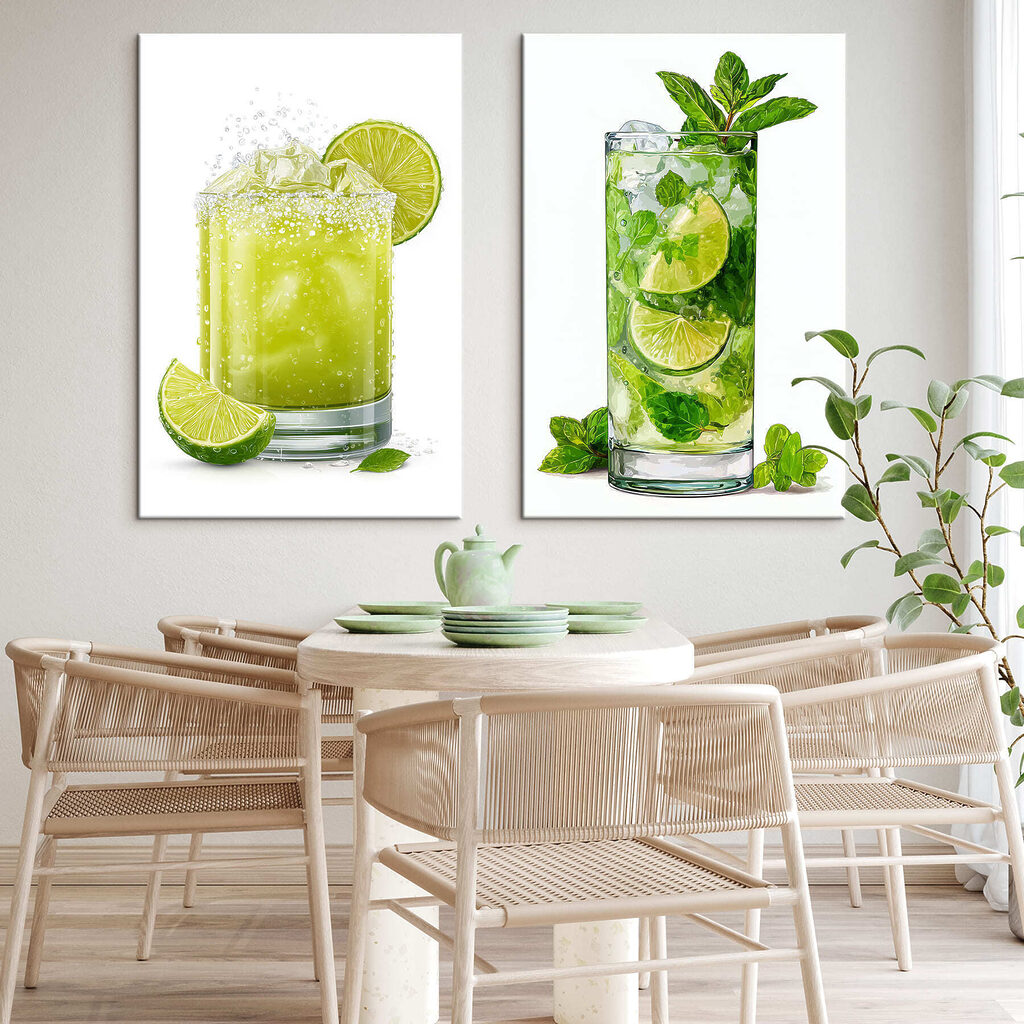 Refreshing summer cocktails in vibrant colors