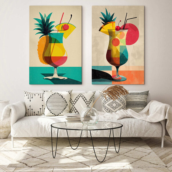 Two images of a drink