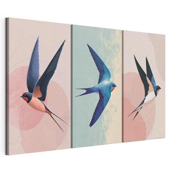 Impression sur toile modulaire Un oiseau volant dans le ciel
