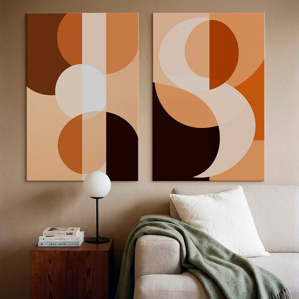 Abstract shapes in warm tones