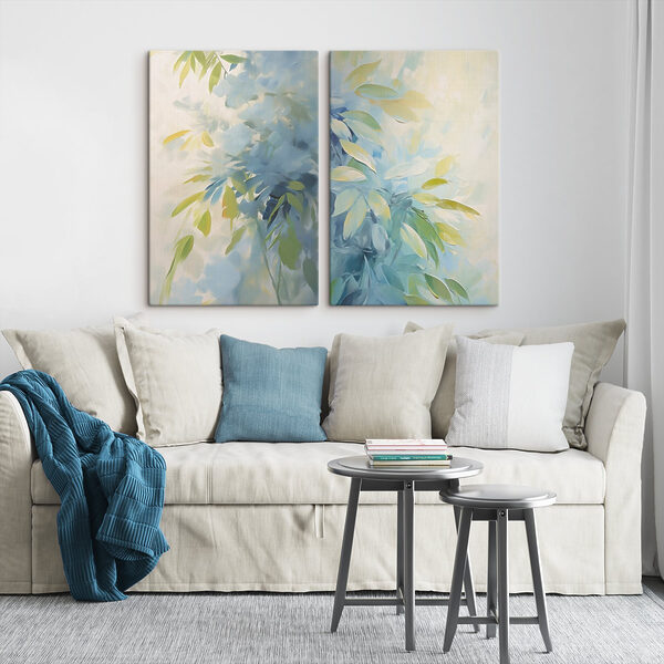 Breezy hues of calming green leaves