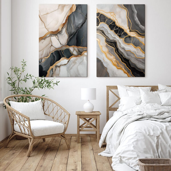 - Fluid layers of contrasting colors