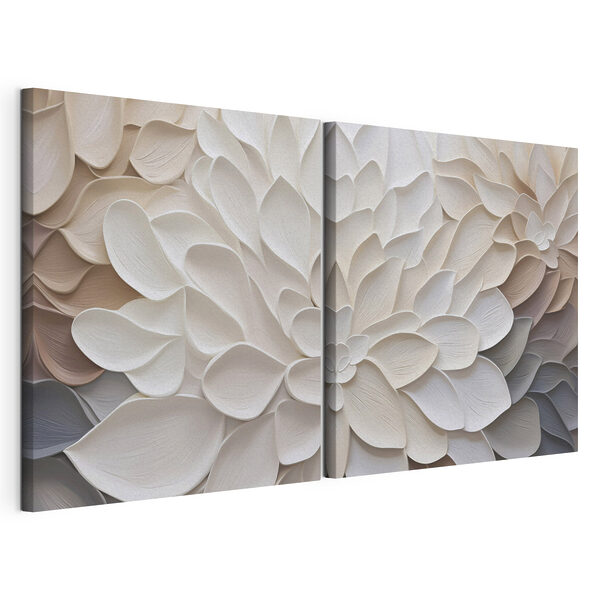 Impression sur toile modulaire Des pétales délicats aux couleurs douces
