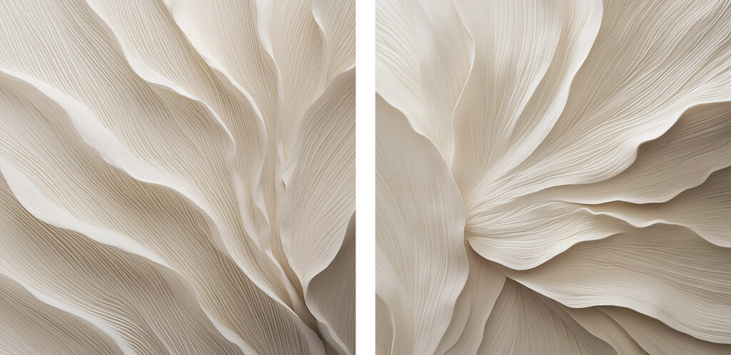 Delicate layers of flowing design