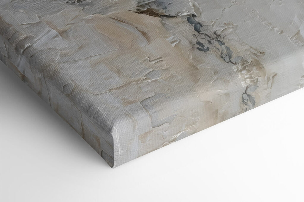 Soft tones and flowing textures blend