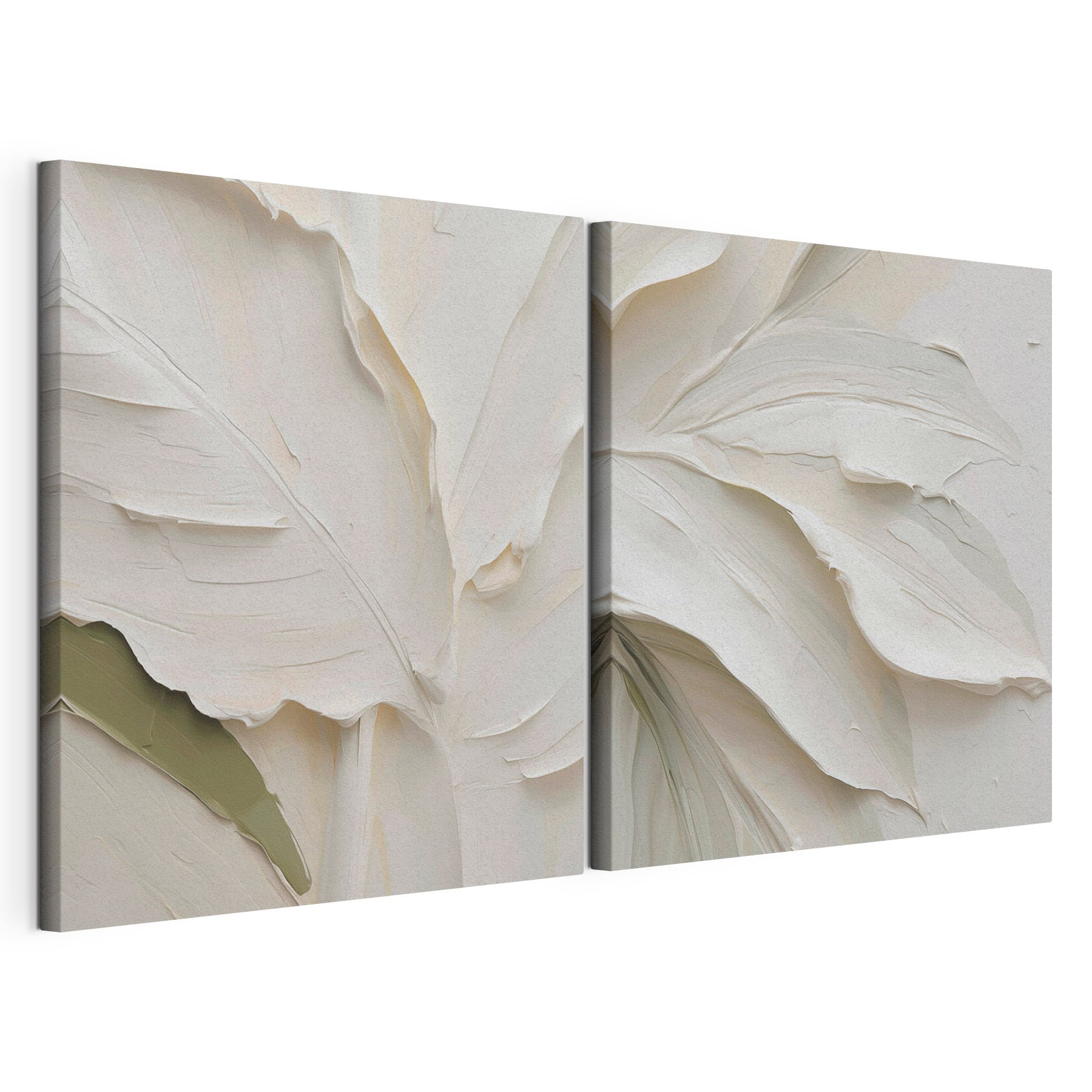 Beautifully crafted leaves in varying shades