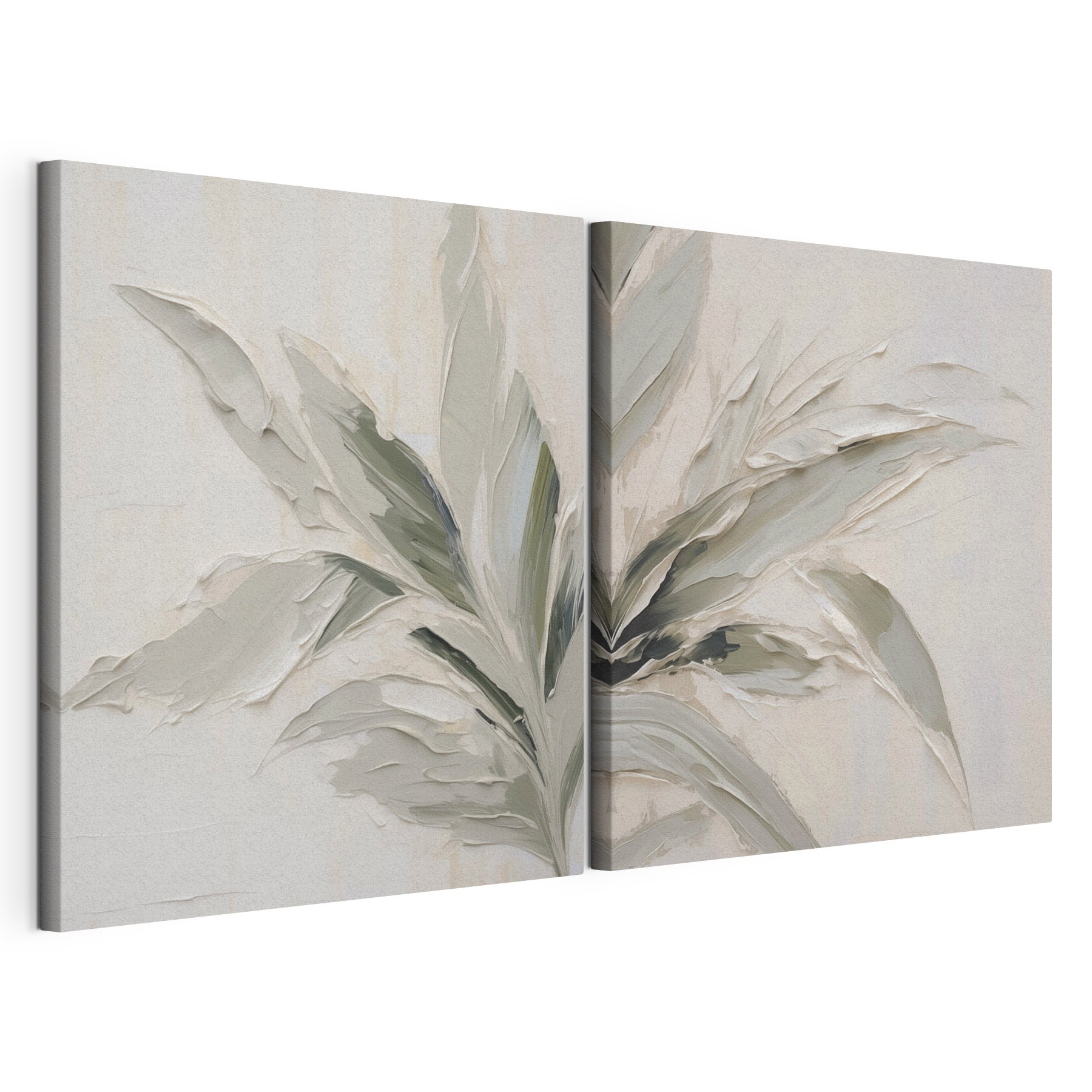 Lush leaves in soft tones