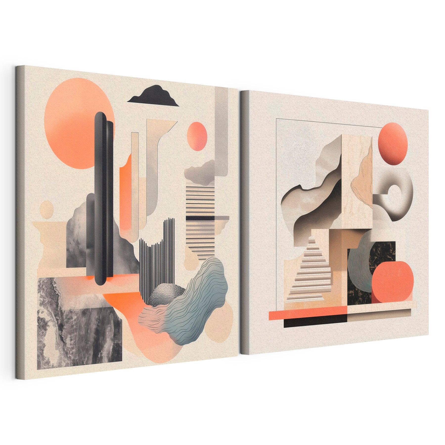 Collage of different shapes and colors