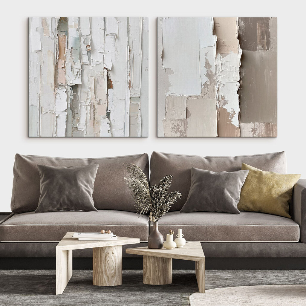 Textured layers in soft neutral tones