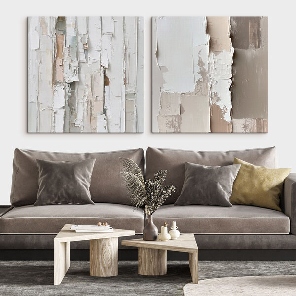 Textured layers in soft neutral tones