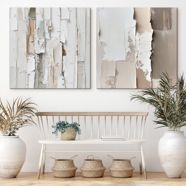 Textured layers in soft neutral tones