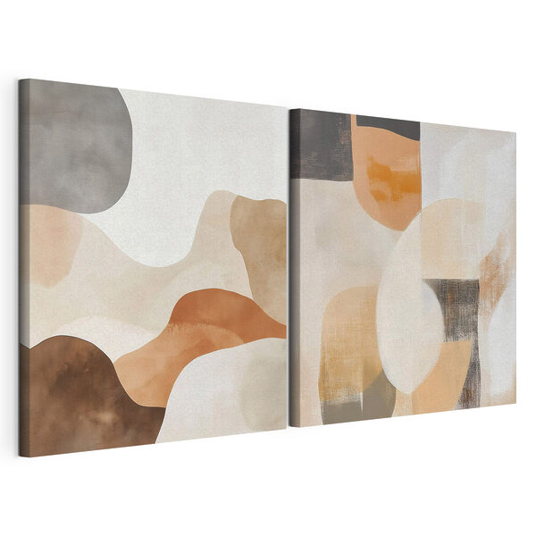 Impression sur toile modulaire Deux œuvres d'art