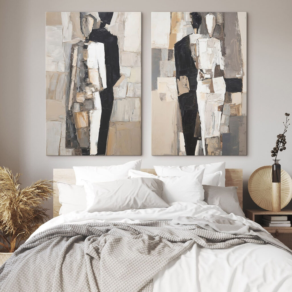 Painting of people in different poses
