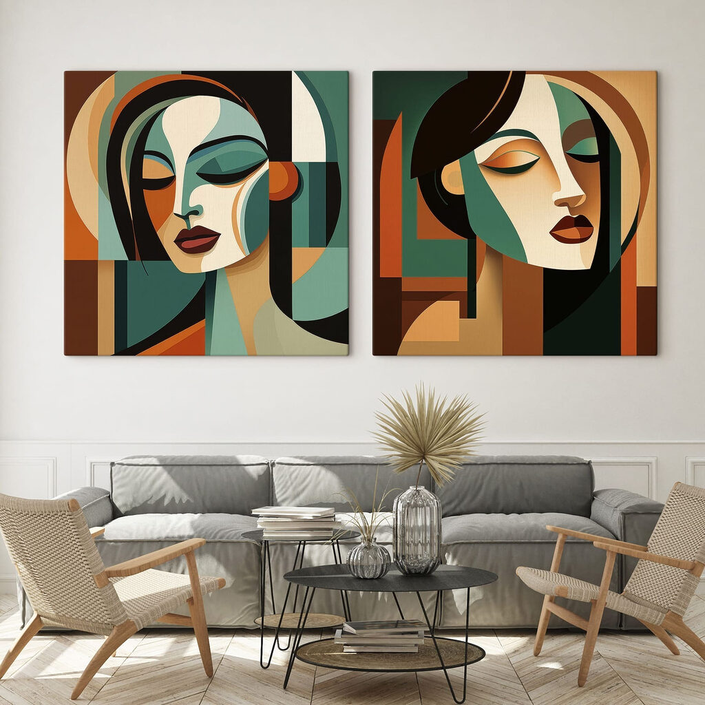Two images of a woman's face