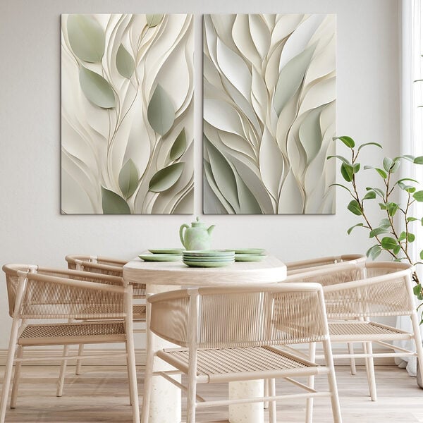 Nature-inspired patterns in soft hues