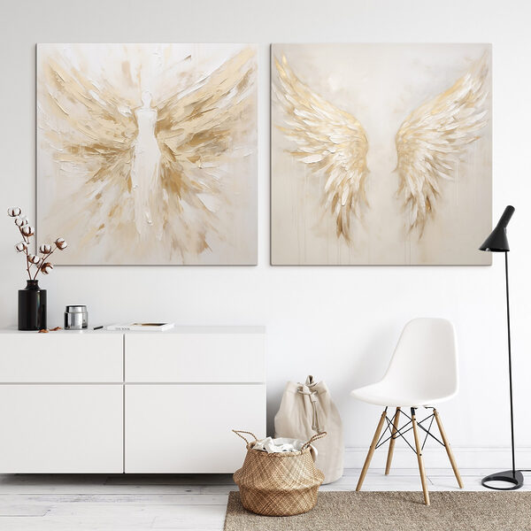 Celestial wings embracing serenity