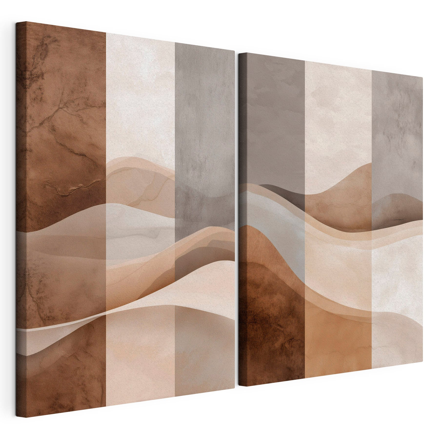 Two images of a desert