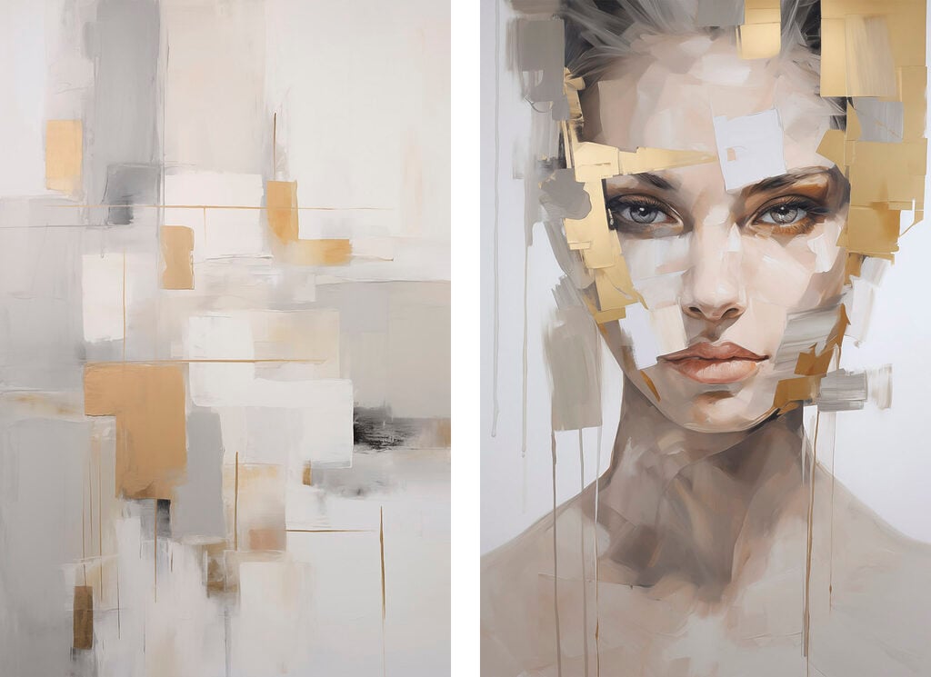 Painting of a woman's face