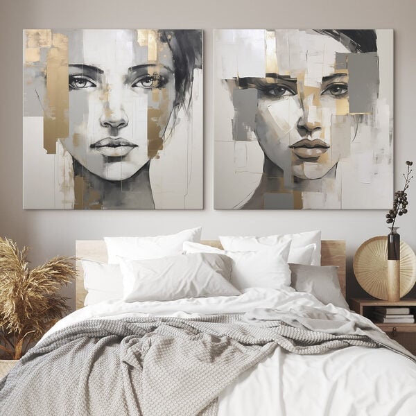 Painting of a woman's face
