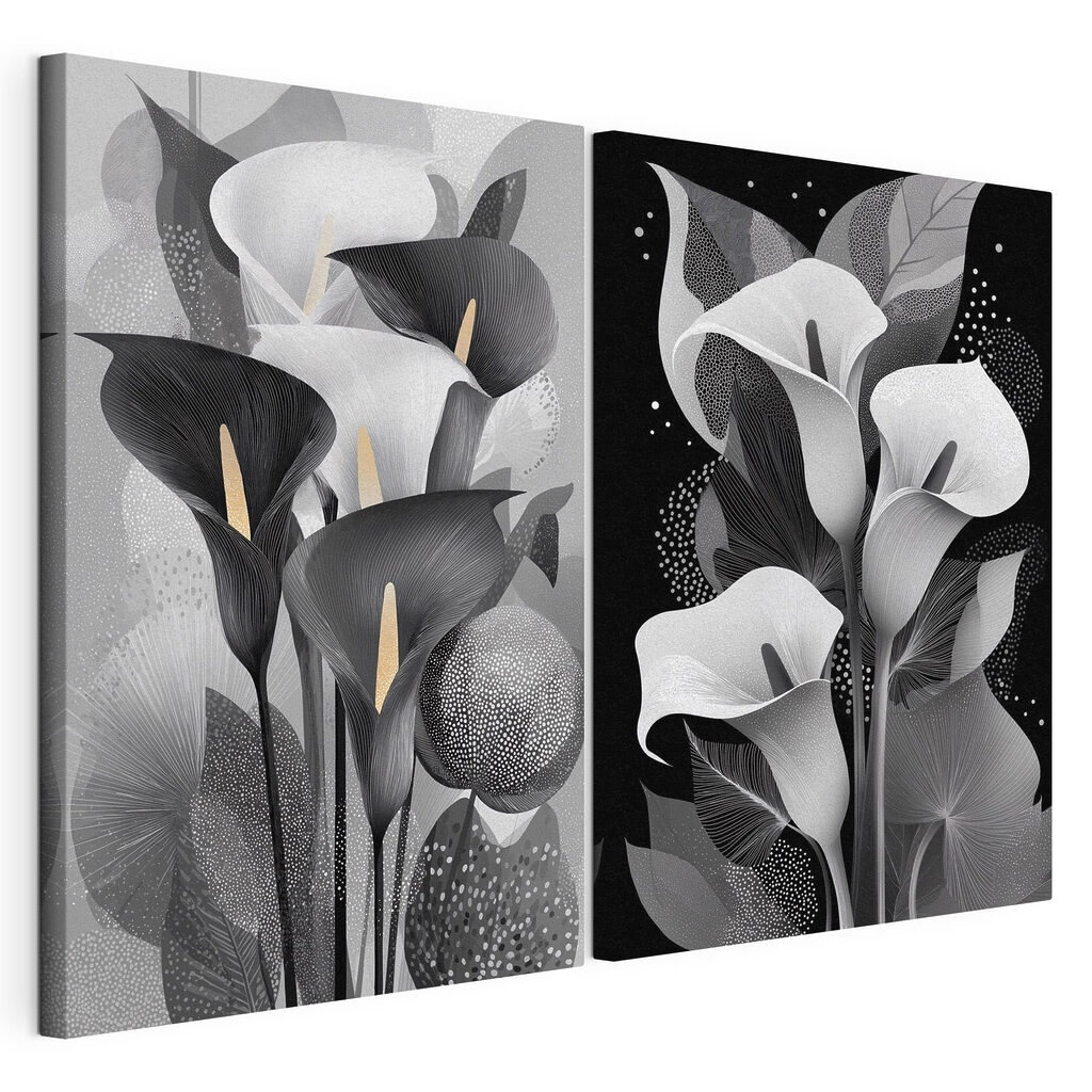 Delicate blooms in monochrome elegance