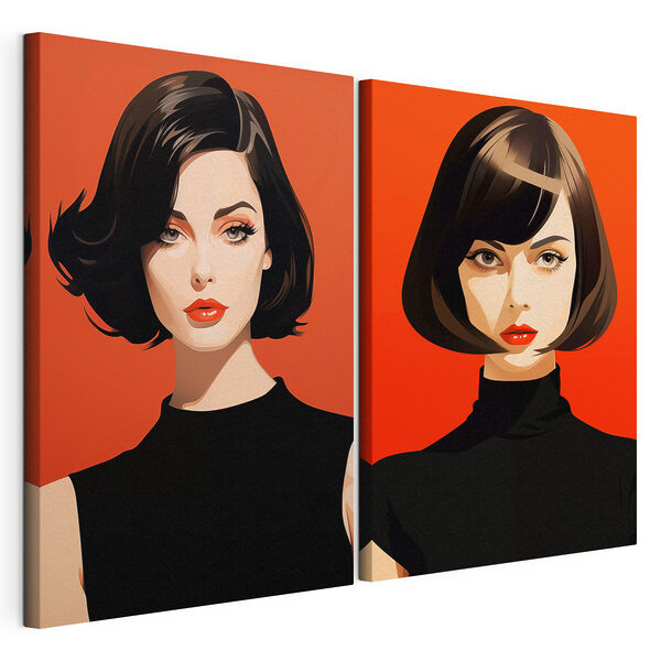 Impression sur toile modulaire Femme aux cheveux courts