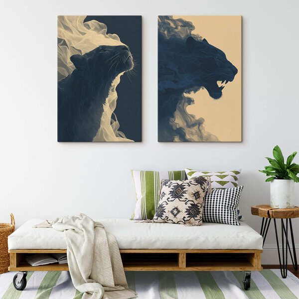 Collage of a lion