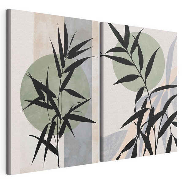 Impression sur toile modulaire Deux photos d'une plante
