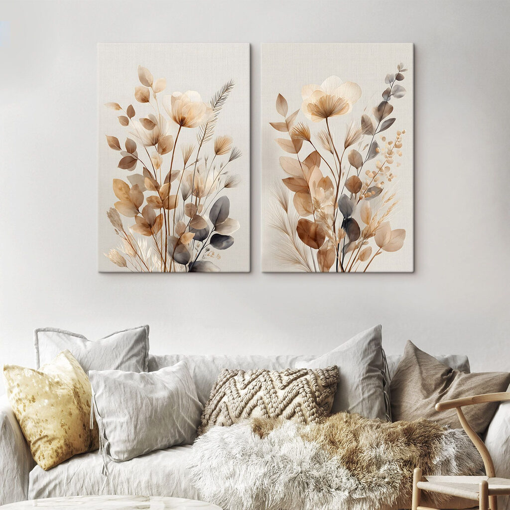 Delicate floral arrangements in soft hues