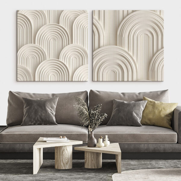 Soft curves in neutral tones