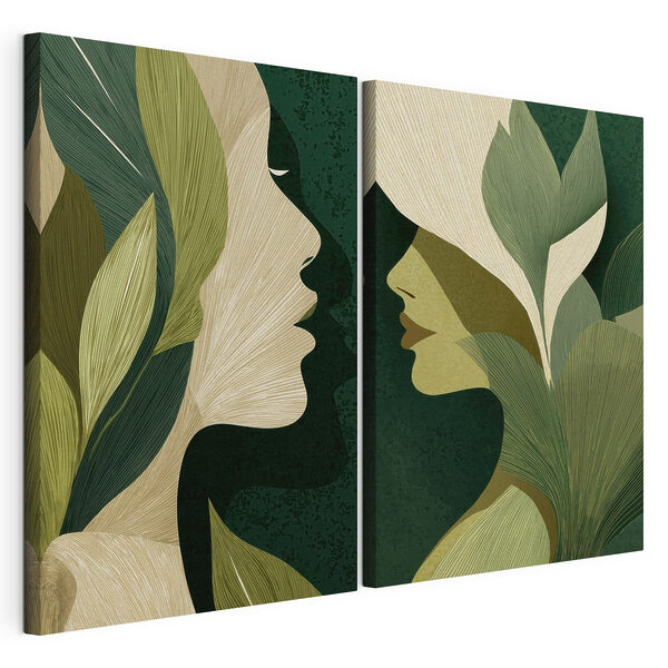 Impression sur toile modulaire Les murmures de la nature et de la féminité
