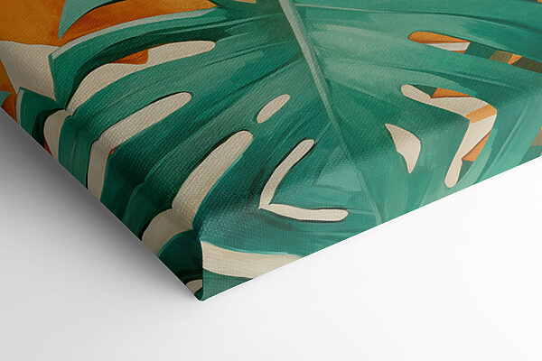 Lush green leaves in vibrant hues