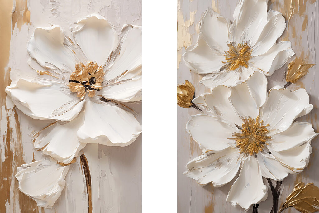 Delicate blooms in soft tones