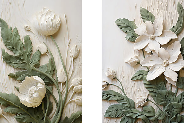 Elegant floral designs in soft hues