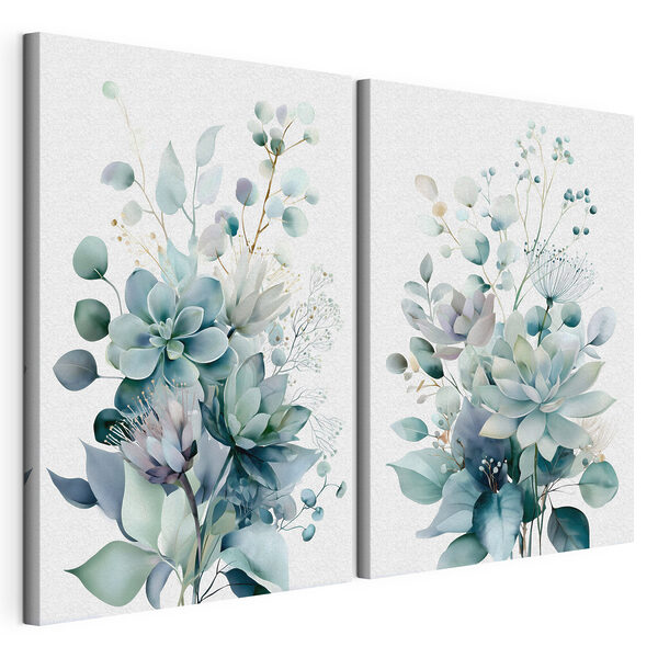 Impression sur toile modulaire Une végétation délicate aux teintes douces