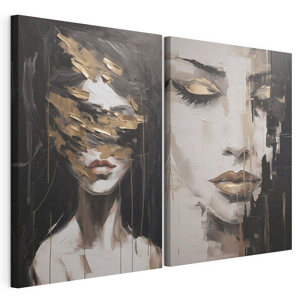 Impression sur toile modulaire Une beauté cachée dans des contrastes élégants