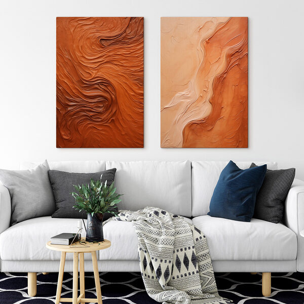 Flowing textures in warm tones