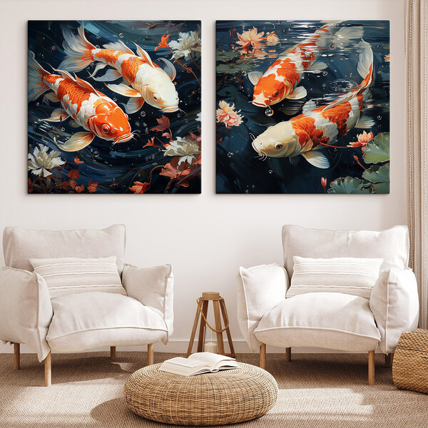 Collage of a couple of fish swimming in water