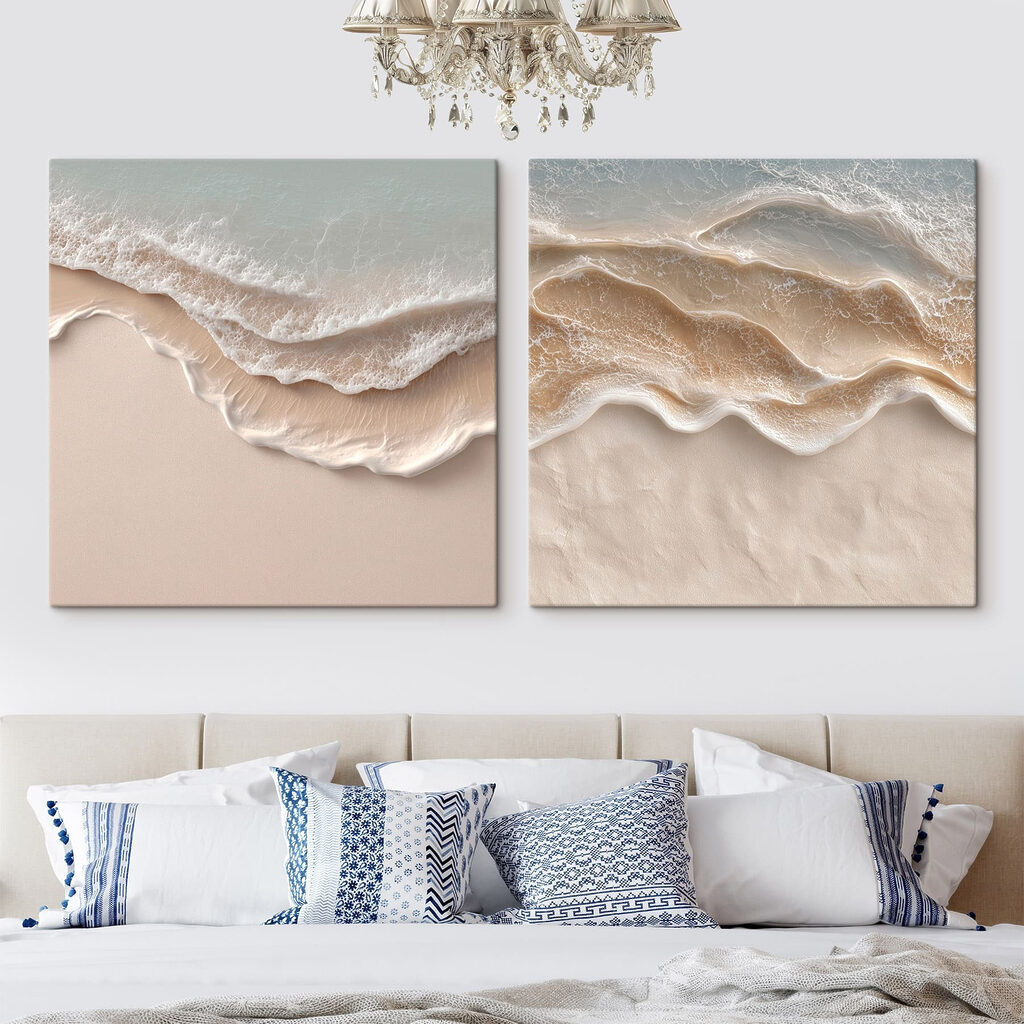 Gentle waves caressing sandy shores