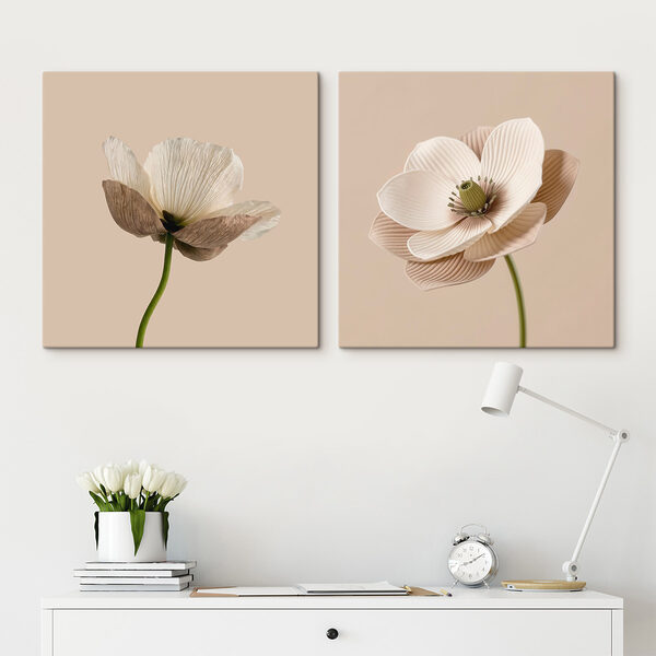 Delicate blooms in soft tones