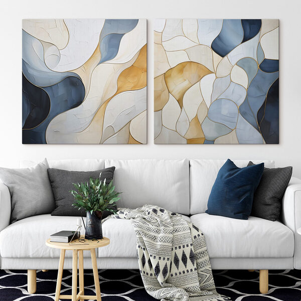 Flowing shapes in soft colors