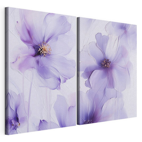 Impression sur toile modulaire Collage de fleurs