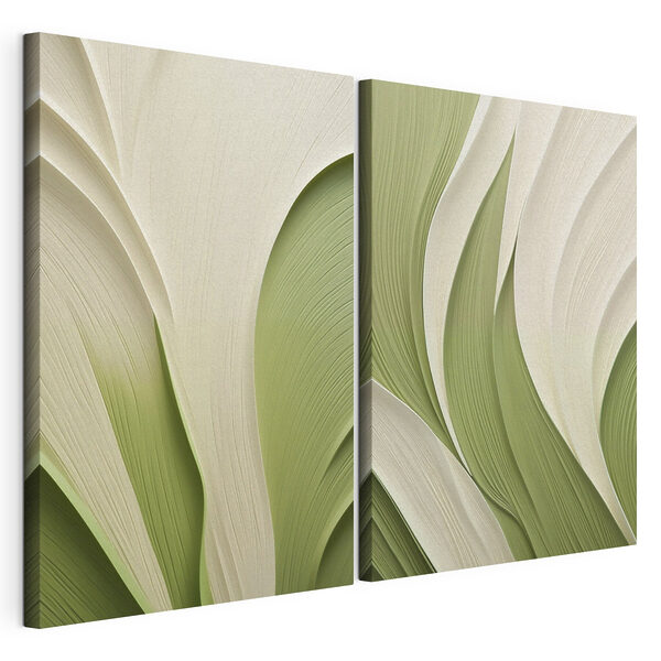 Impression sur toile modulaire Des lignes fluides dans des couleurs douces